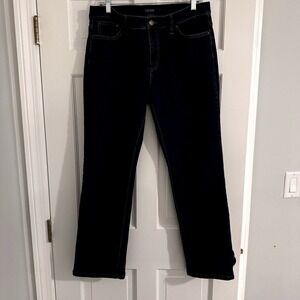 Lauren Ralph Lauren Jeans Women's 12 Dark Wash Mid‎ Rise Straight Leg Jeans